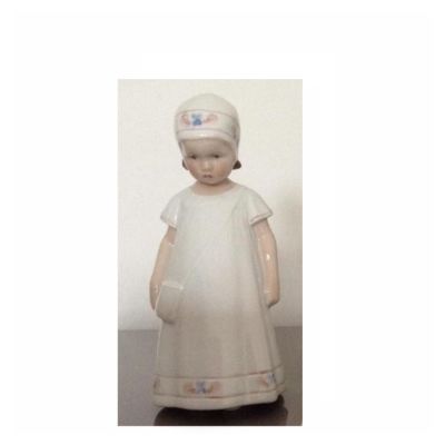 Royal Copenhagen Figurina / Elsa con vestito bianco / porcellana