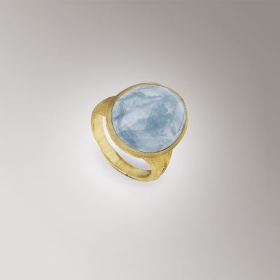 Marco Bicego / Lunaria / anello / oro giallo e acquamarina