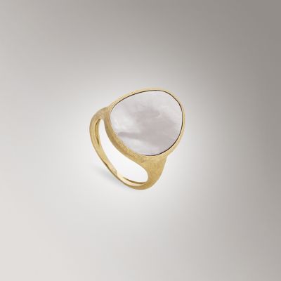 Marco Bicego / Lunaria / anello / oro giallo e madreperla bianca