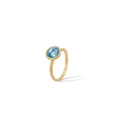 Marco Bicego / Jaipur Color / anello mini / oro giallo e topazio azzurro