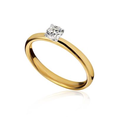 Forever Unique / Wonder / anello solitario Unico / oro giallo e diamante