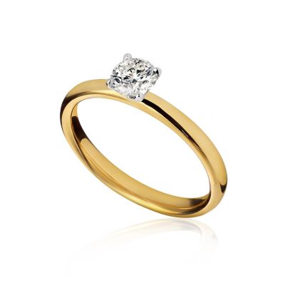 Forever Unique / Wonder / anello solitario Unico / oro giallo e diamante