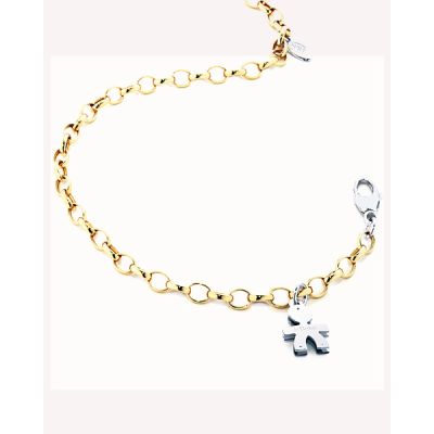 leBebé / I Classici / bracciale maschietto / oro giallo e oro bianco