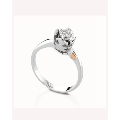 leBebé / I Solitari / anello femminuccia / oro bianco e diamante