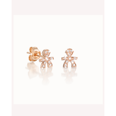 leBebé / Le Briciole / mono orecchino maschietto / oro rosa e diamanti