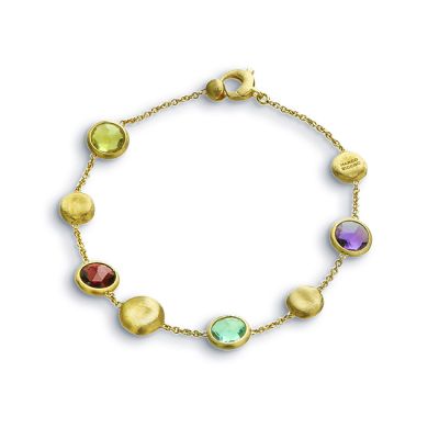 Marco Bicego / Jaipur / bracciale 18 cm / oro giallo e pietre multicolore