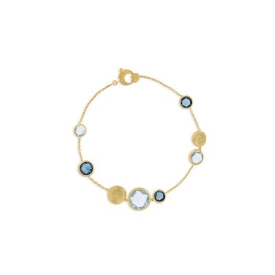 Marco Bicego / Jaipur / bracciale 18 cm / oro giallo, topazio blu London e topazio azzurro