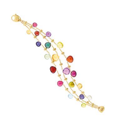 Marco Bicego / Paradise / bracciale 18,5 cm / oro giallo con pietre multicolore