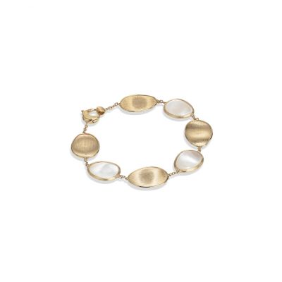 Marco Bicego / Lunaria / bracciale / oro bianco e madreperla bianca