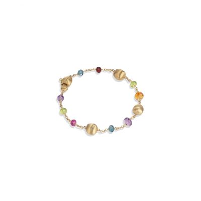 Marco Bicego / Africa / bracciale 18 cm / oro giallo e pietre multicolore