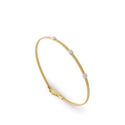Marco Bicego / Masai / bracciale 17 cm / oro giallo e bianco con diamanti