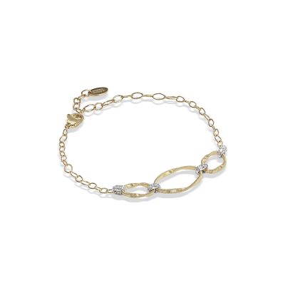 Marco Bicego / Marrakech Onde / bracciale leggero / oro giallo e bianco con diamanti