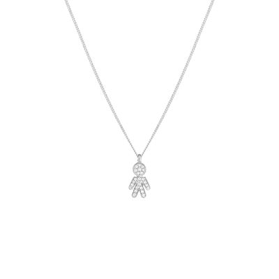 Crivelli / Easy / girocollo bimbo micro / oro bianco e diamanti
