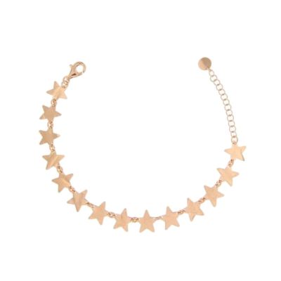 Rue des Mille / bracciale goldenfall stelle / argento rosato martellato