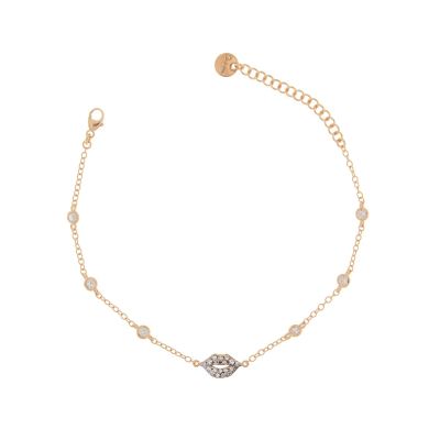 Rue des Mille / Stardust Tales / bracciale con bocca / argento rosato e zirconi