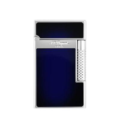 Dupont / Le Grand / accendino a punta di diamante / laccato blu, finitura palladio