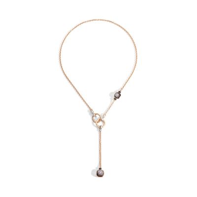 Pomellato / Nudo / collana / oro rosa, oro bianco / ossidiana / diamanti black