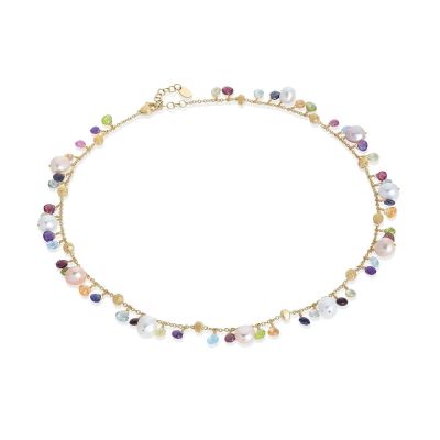 Marco Bicego / Paradise / collana 45 cm / oro giallo con perle e pietre multicolore
