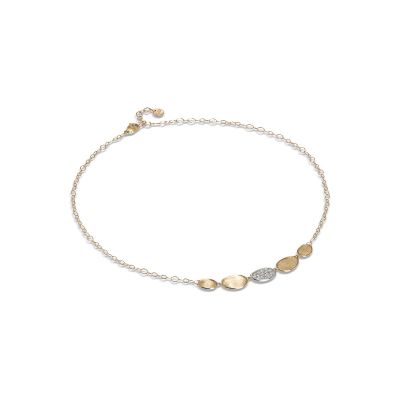 Marco Bicego / Lunaria / collana mini 42 cm / oro giallo e bianco con diamanti