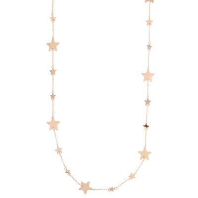 Rue des Mille / Goldenfall / collana catenella ed inserti / stella / argento rosato