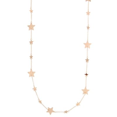 Rue des Mille / Goldenfall / collana catenella ed inserti / stella / argento rosato