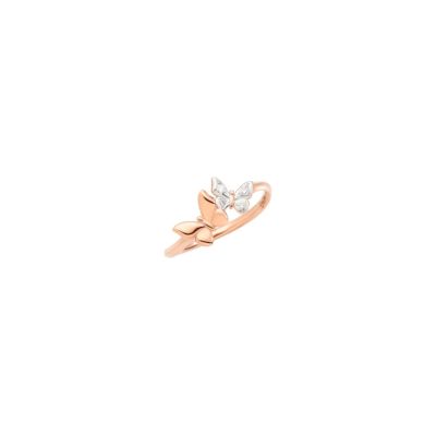 DoDo / Animali / anello farfalla prezioso / oro rosa 9 kt e diamanti