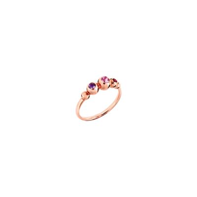 DoDo / Bollicine / anello / oro rosa 9 kt, zaffiro rosa, rubino e ametista