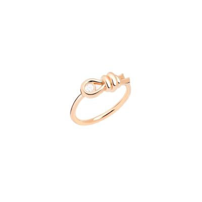 DoDo / Nodo / anello / oro rosa 9 kt con diamante