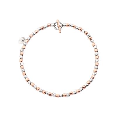 DoDo / Mini Granelli / bracciale / oro rosa 9 kt, argento e acciaio