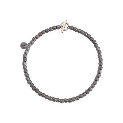 DoDo / Mini Granelli / bracciale / titanio, oro rosa 9 kt e acciaio