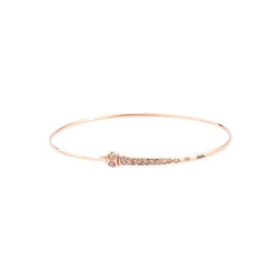 DoDo / Essentials / bracciale bangle con stopper / oro rosa 9 kt e diamanti brown