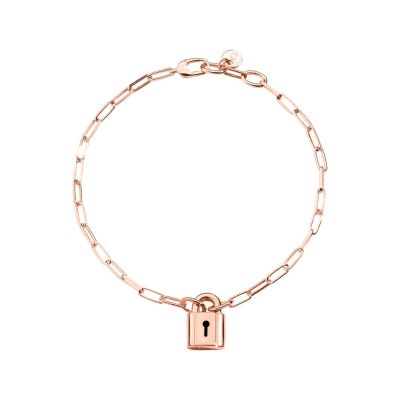 DoDo / bracciale lucchetto / argento dorato e oro rosa 18 kt