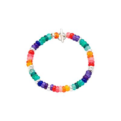 DoDo / Rondelle / bracciale / argento / arcobaleno