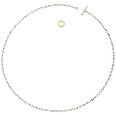 DoDo / Essentials / collana con anello brisè / argento e oro giallo 18 Kt