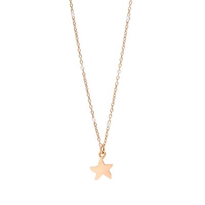 DoDo / Stellina / collana mini 40 cm / oro rosa 9 kt e oro bianco 9 kt