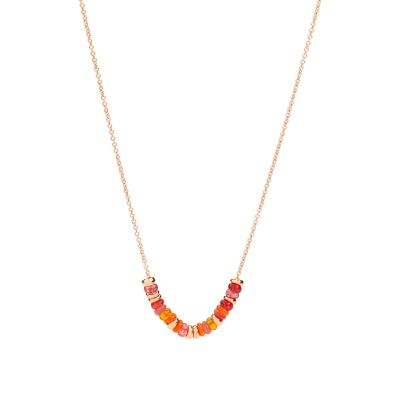 DoDo / Rondelle / collana / argento dorato / arancione