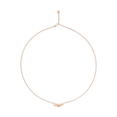 DoDo / Nodo / collana 42 cm / oro rosa 9 kt con diamante 
