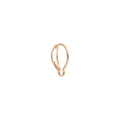 DoDo / Essentials / mono orecchino hoop cerchio piccolo porta ciondolo / oro rosa 9 kt