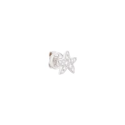 DoDo / Stellina / mono orecchino prezioso / oro bianco 18 kt e diamanti