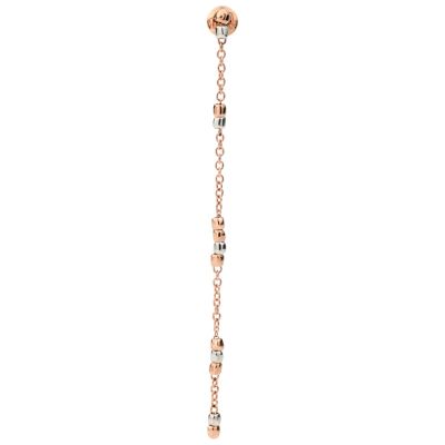 DoDo / Mini Granelli / mono orecchino pendente / oro rosa 9 kt e argento