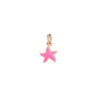 DoDo / Stellina / charm / oro rosa 9 kt e smalto rosa fluo