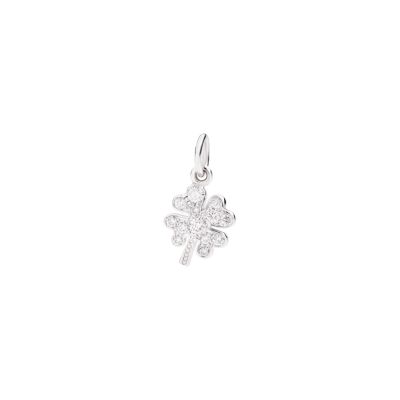 DoDo / Natura / charm quadrifoglio prezioso / oro bianco 18 kt e diamanti