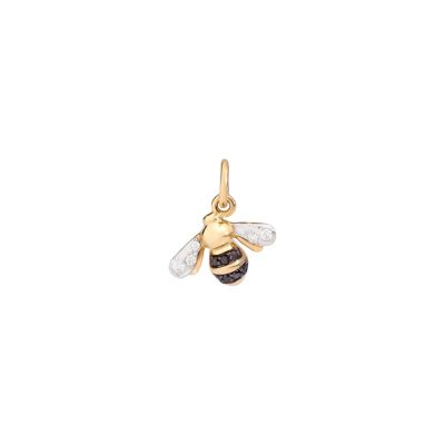 DoDo / Animali / charm ape prezioso / oro giallo 18 kt e diamanti bianchi e neri