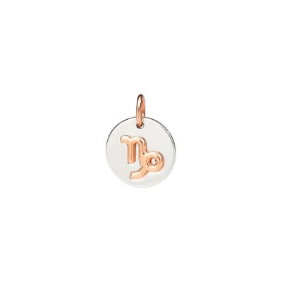 DoDo / Zodiaco / ciondolo capricorno / oro rosa 9 kt e argento