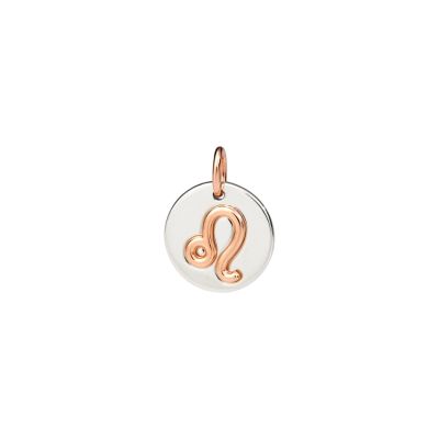 DoDo / Zodiaco / ciondolo leone / oro rosa 9 kt e argento