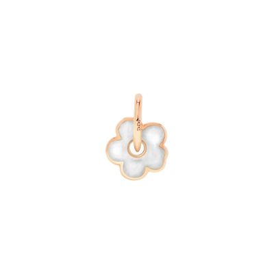 DoDo / Natura / ciondolo fiore / oro rosa 9 kt e smalto madreperla