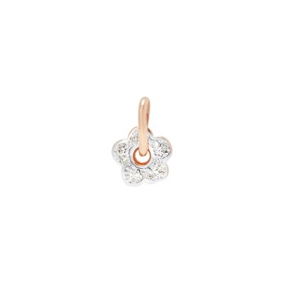 DoDo / Natura / ciondolo fiore / oro rosa 9 kt e diamanti bianchi