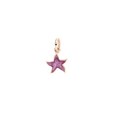 DoDo / Stellina / charm stellina / oro rosa 9 kt e smalto viola effetto madreperla