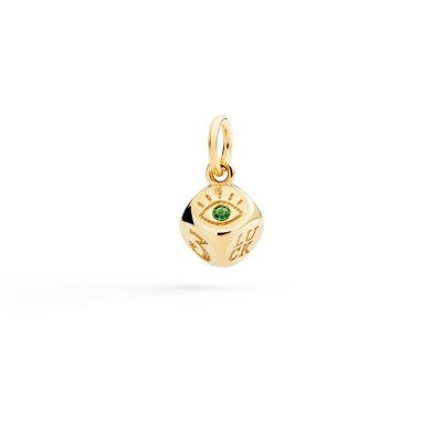 DoDo / Charms / ciondolo dado / oro giallo 9 kt e tsavorite