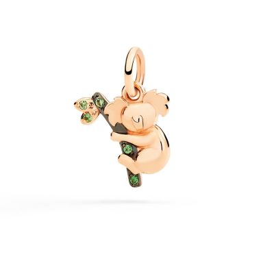 DoDo / Natura / ciondolo koala / oro rosa 9 kt e tsavoriti